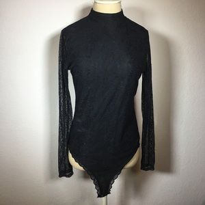 Black lace bodysuit